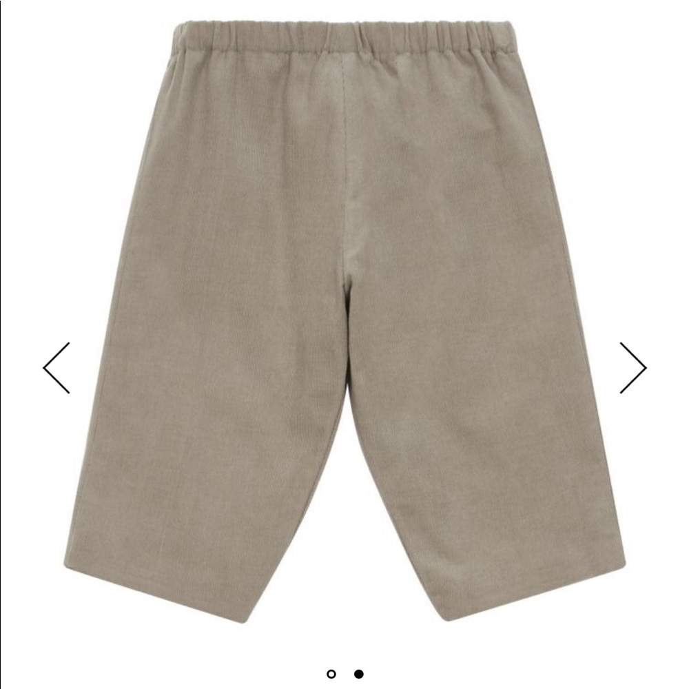 BONPOINT dandy velvet trousers taupe brown 18M